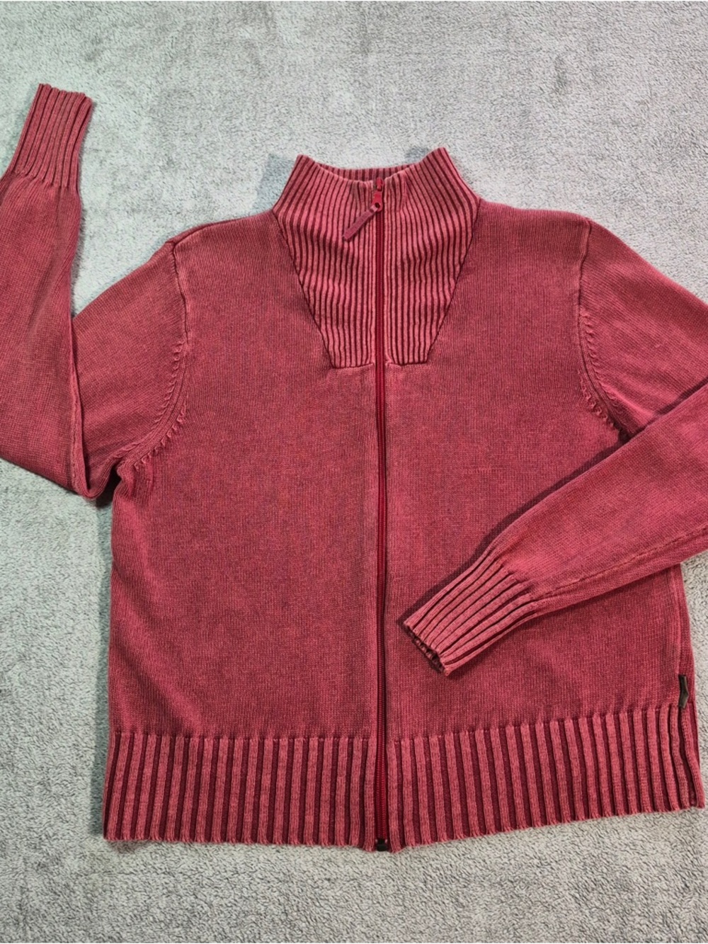 Woolrich Women's Zip-Up Mock Neck Sweater - Black Cherry